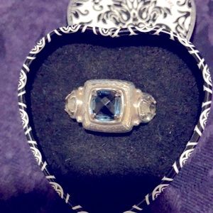 Brighton ring with aquamarine & CZ’s